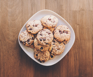 cookies in plate