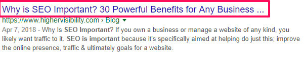 SEO best practices- Long title example